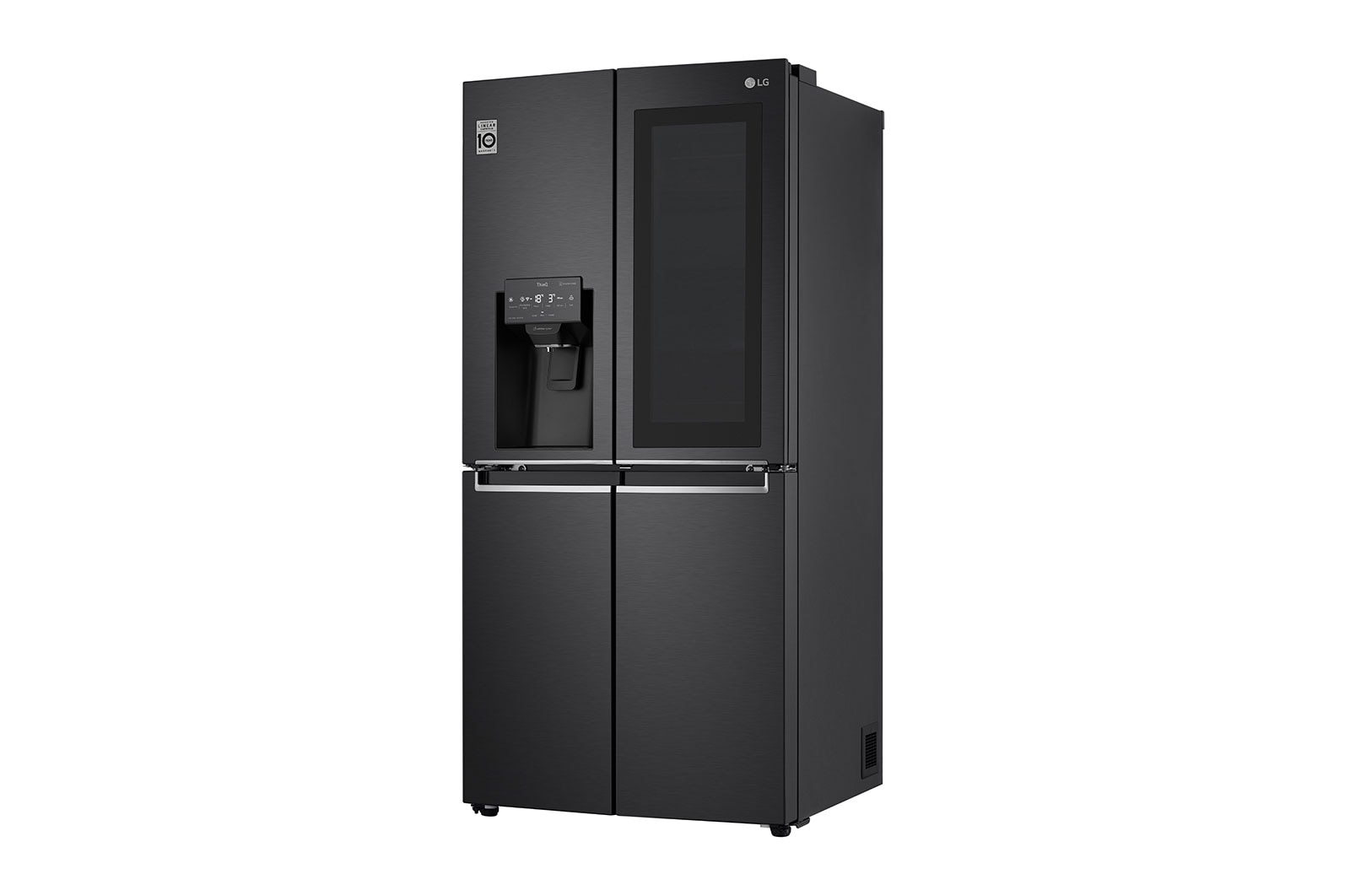 LG Refrigerador French Door LG Instaview™ Door-in-Door Inteligente 18 pies cúbicos - Acero Negro Mate con Despachador de Agua y Hielos  | LINEAR INVERTER, LM57SXTN