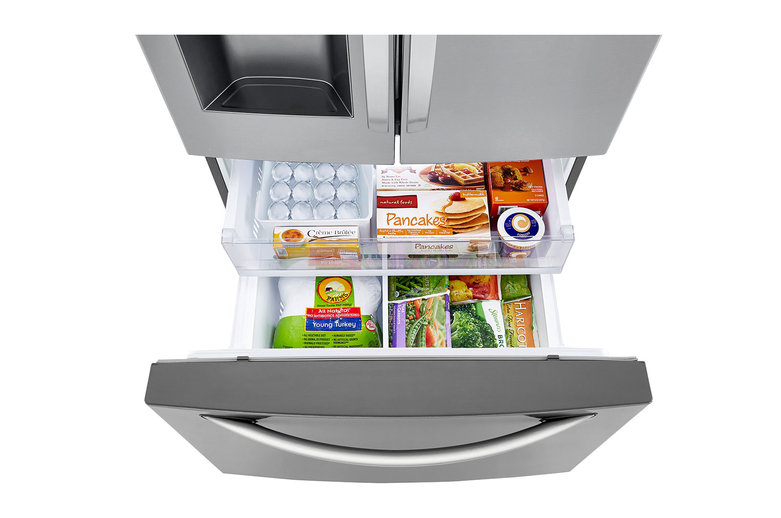 LG Refrigerador French Door  Inteligente 25 pies cúbicos - Acero Inoxidable con Despachador de Agua y Hielos  | LINEAR INVERTER, LM65SCS