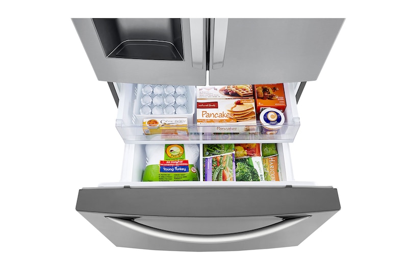 LG Refrigerador French Door  Inteligente 25 pies cúbicos - Acero Inoxidable con Despachador de Agua y Hielos  | LINEAR INVERTER, LM65SCS