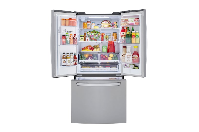 LG Refrigerador French Door  Inteligente 25 pies cúbicos - Acero Inoxidable con Despachador de Agua y Hielos  | LINEAR INVERTER, LM65SCS