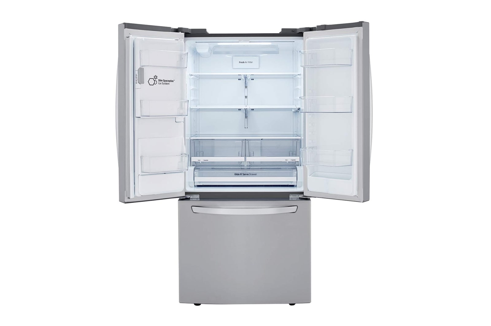 LG Refrigerador French Door  Inteligente 25 pies cúbicos - Acero Inoxidable con Despachador de Agua y Hielos  | LINEAR INVERTER, LM65SGS