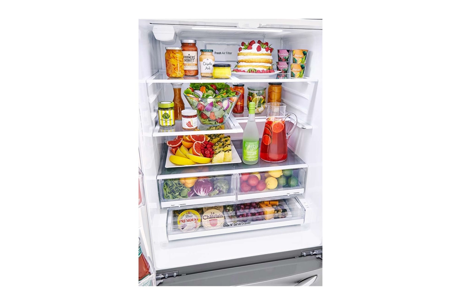 LG Refrigerador French Door  Inteligente 25 pies cúbicos - Acero Inoxidable con Despachador de Agua y Hielos  | LINEAR INVERTER, LM65SGS