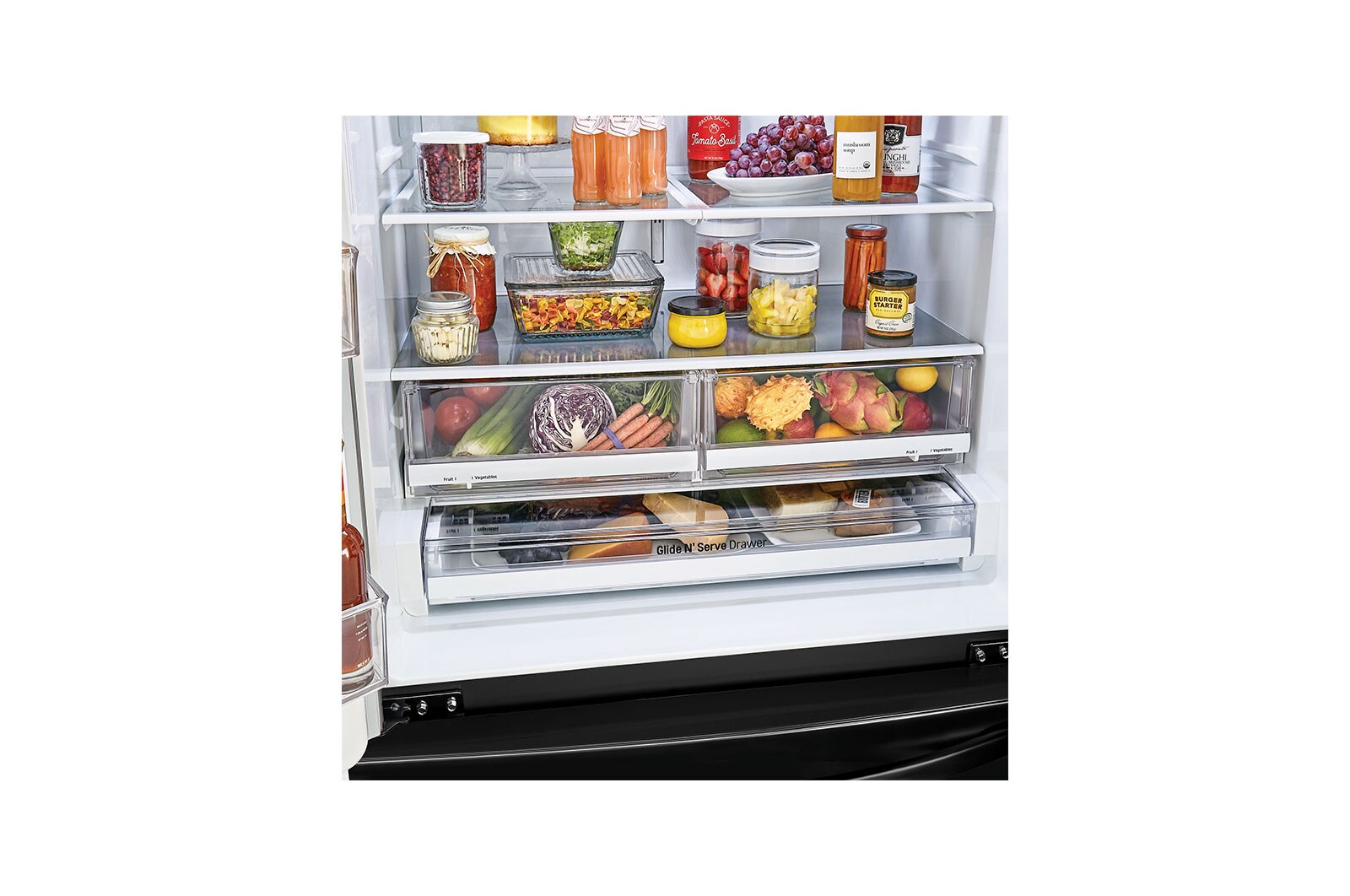 LG Refrigerador French Door LG Instaview™ Door-in-Door  27 pies cúbicos - Acero Negro Mate con Autodiagnóstico Smart Diagnosis™  | LINEAR INVERTER, LM75BXT