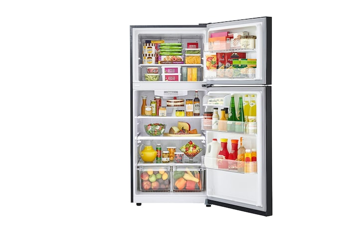 front view full door open with food