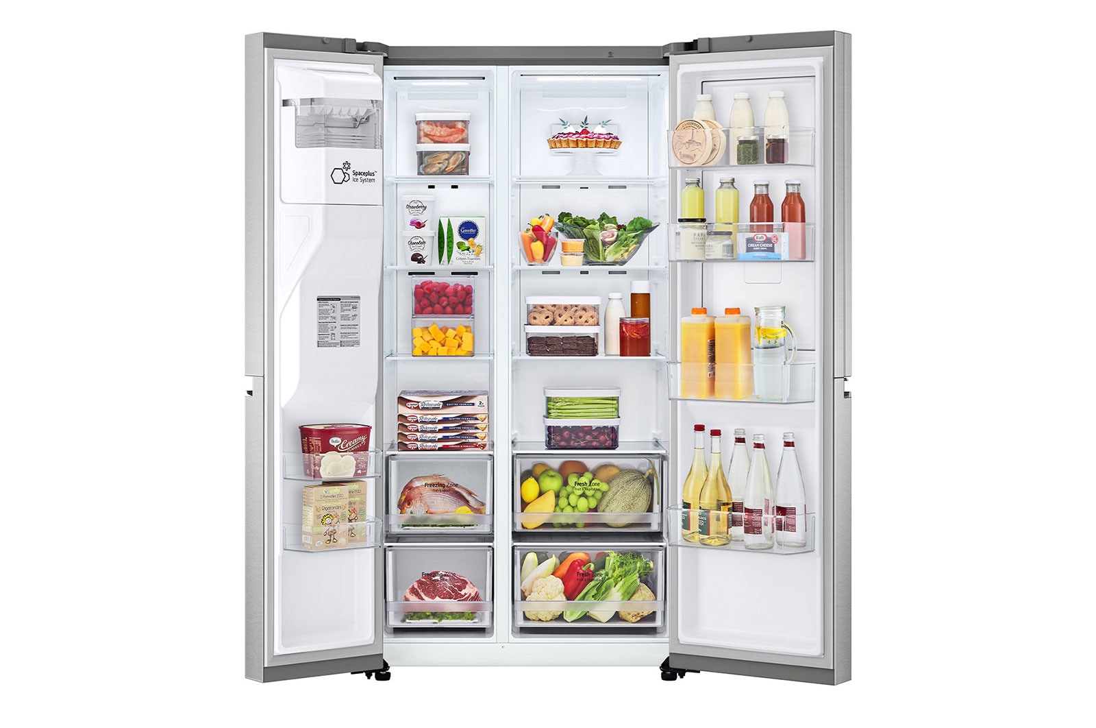 LG Refrigerador Duplex Door-in-Door Inteligente 22 pies cúbicos - Acero Inoxidable con Despachador de Agua y Hielos  | LINEAR INVERTER, VS22JS