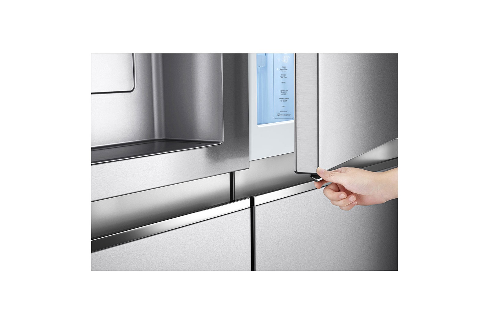 LG Refrigerador Duplex Door-in-Door Inteligente 22 pies cúbicos - Acero Inoxidable con Despachador de Agua y Hielos  | LINEAR INVERTER, VS22JS