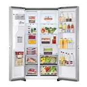 LG Refrigerador Duplex Door-in-Door Inteligente 27 pies cúbicos - Acero Inoxidable con Despachador de Agua y Hielos  | LINEAR INVERTER, VS27JS