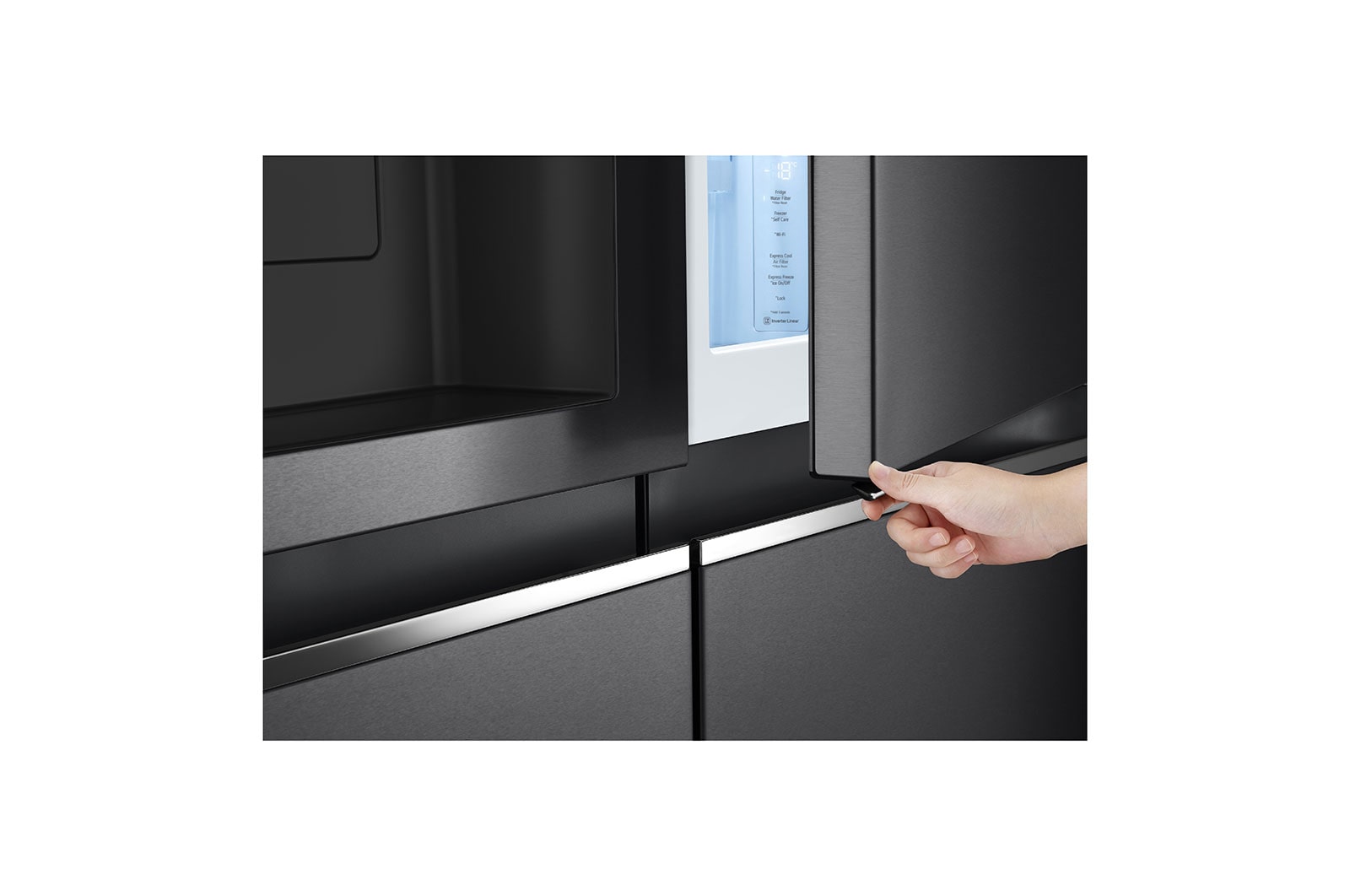 LG Refrigerador Duplex Door-in-Door Inteligente 27 pies cúbicos - Negro Mate con Despachador de Agua y Hielos  | LINEAR INVERTER, VS27JT
