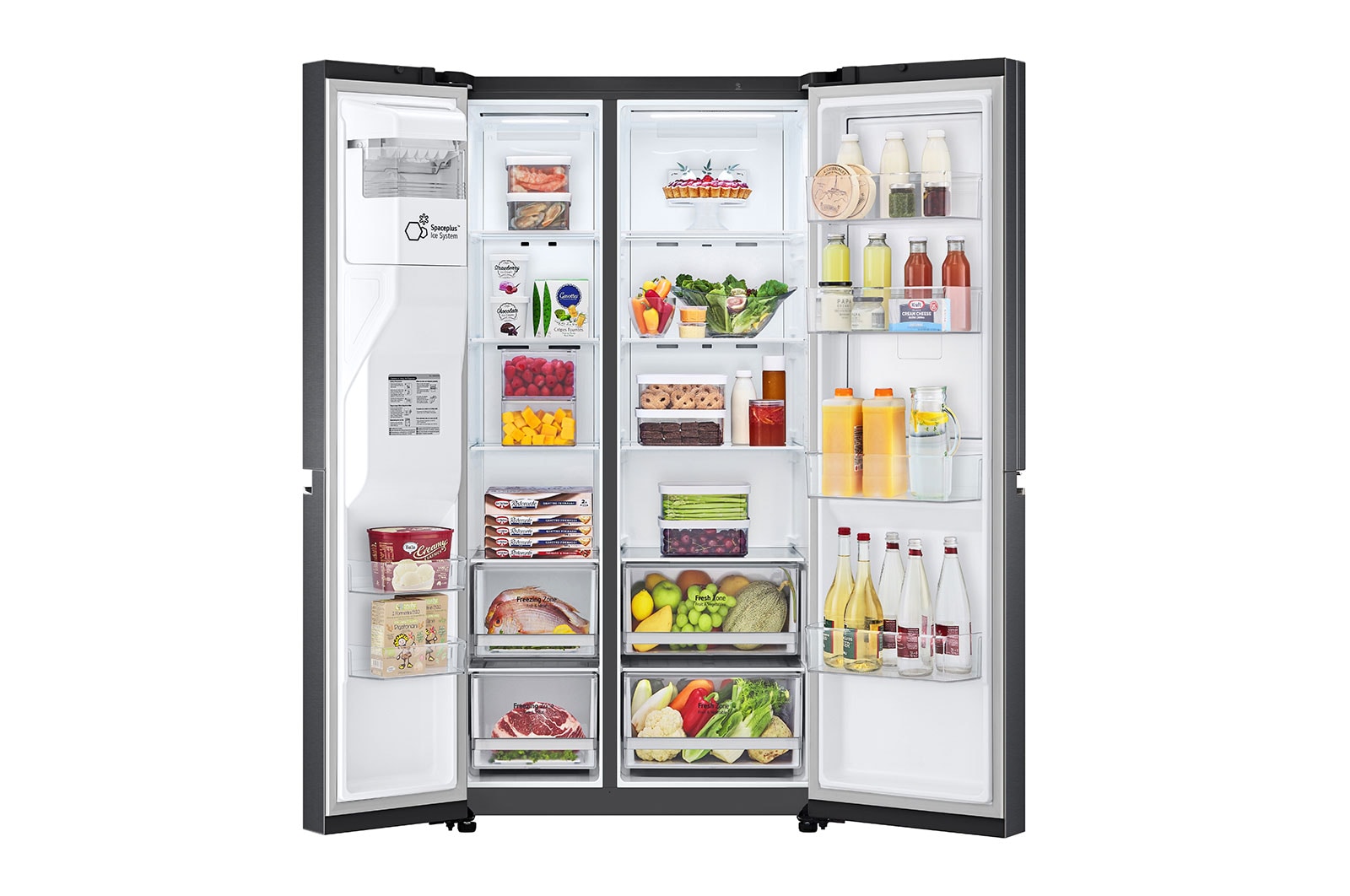 LG Refrigerador Duplex Door-in-Door Inteligente 27 pies cúbicos - Negro Mate con Despachador de Agua y Hielos  | LINEAR INVERTER, VS27JT