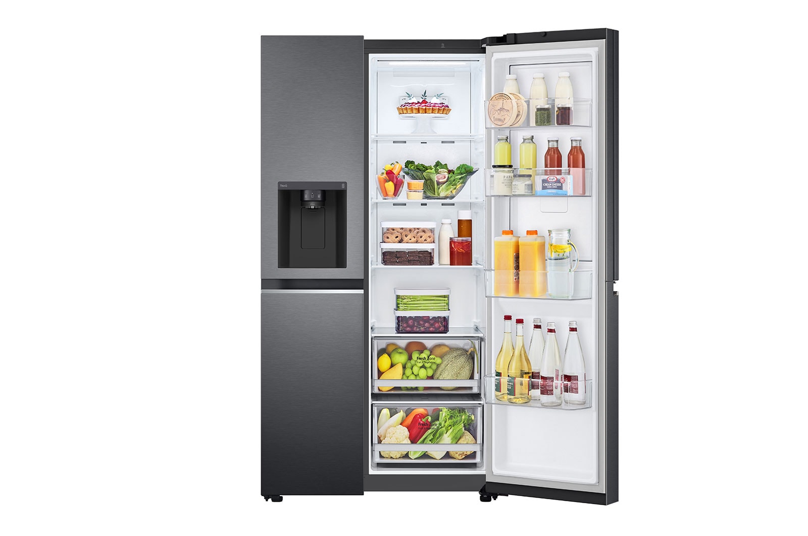 LG Refrigerador Duplex Door-in-Door Inteligente 27 pies cúbicos - Negro Mate con Despachador de Agua y Hielos  | LINEAR INVERTER, VS27JT