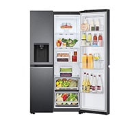 LG Refrigerador Duplex Door-in-Door Inteligente 27 pies cúbicos - Negro Mate con Despachador de Agua y Hielos  | LINEAR INVERTER, VS27JT