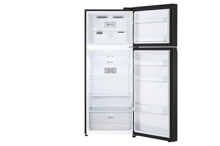 front view open door without food