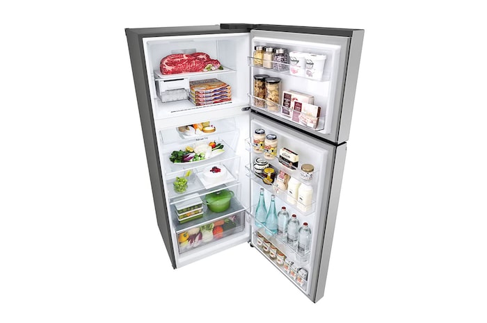 perspective view with food