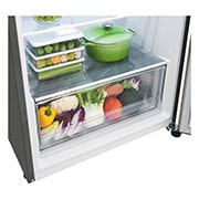 LG Refrigeradora Top Mount 14pᶟ (Net) / 14.9 pᶟ (Gross) Silver con Dispensador de Agua Smart Inverter, VT40WPN