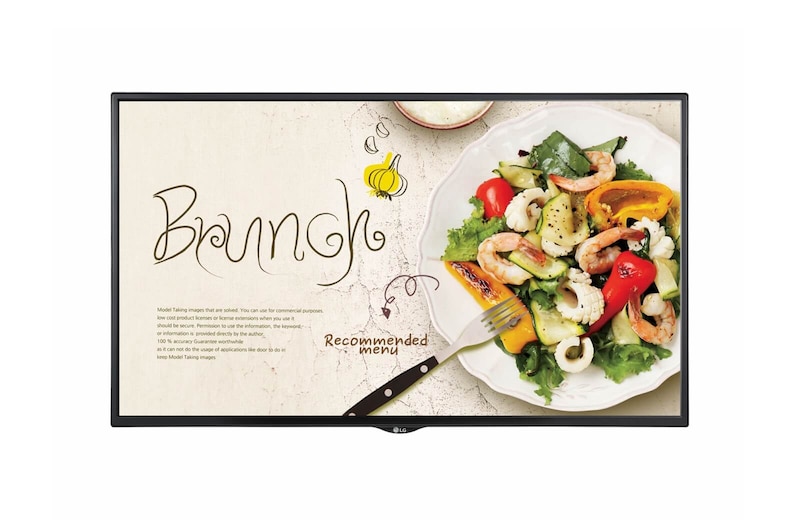 Vista frontal de 43" 450 nits  FHD  Standard Signage 43SM5KE-B
