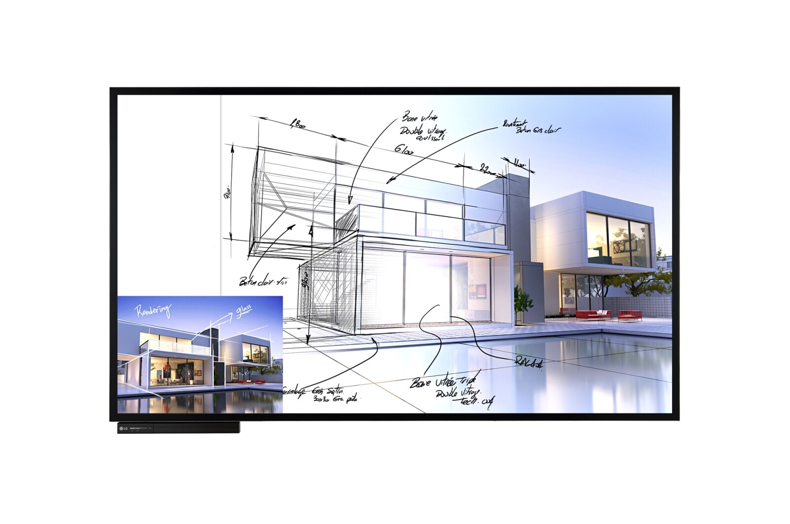 Vista frontal de 86&#34; 350 nits UHD Interactive Digital Board 86TN3F-B