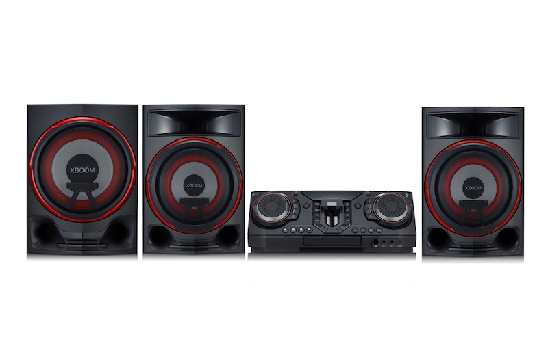 Vista frontal de Minicomponente LG xboom CL88 Bocina de 2,900W con Multi Color Lighting y Karaoke Star ideal para fiestas CL88