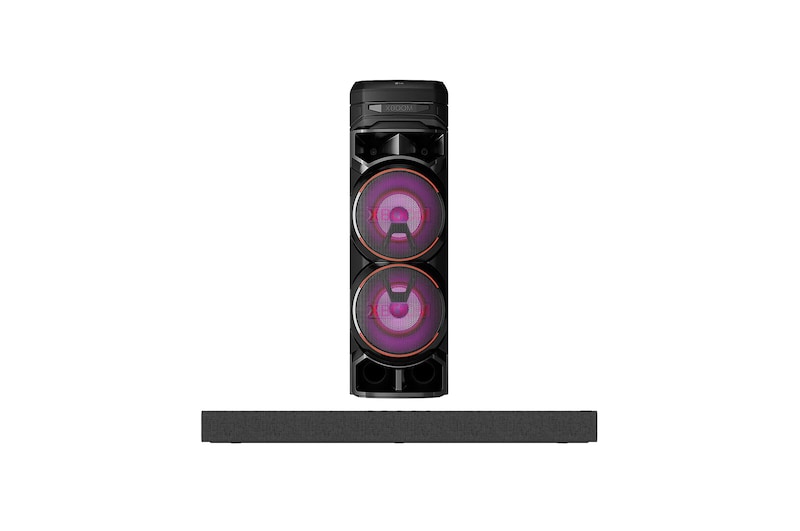 LG XBOOM RNC9 bocina bluetooth con sonido de fiesta de 1000 W + Barra de sonido LG SP2 | 100 W, RNC9.SP2