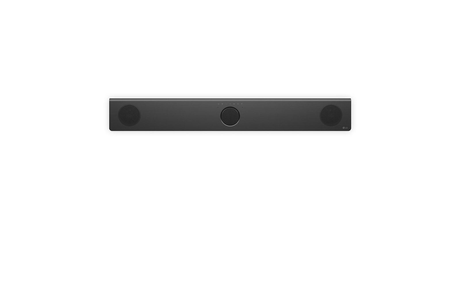 Top angled view of LG Soundbar S80TR's Center Up-Firing Channel