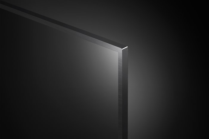 Close-up of the top edge of LG FHD TV, LR67