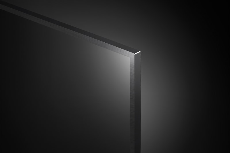 Close-up of the top edge of LG FHD TV, LR67