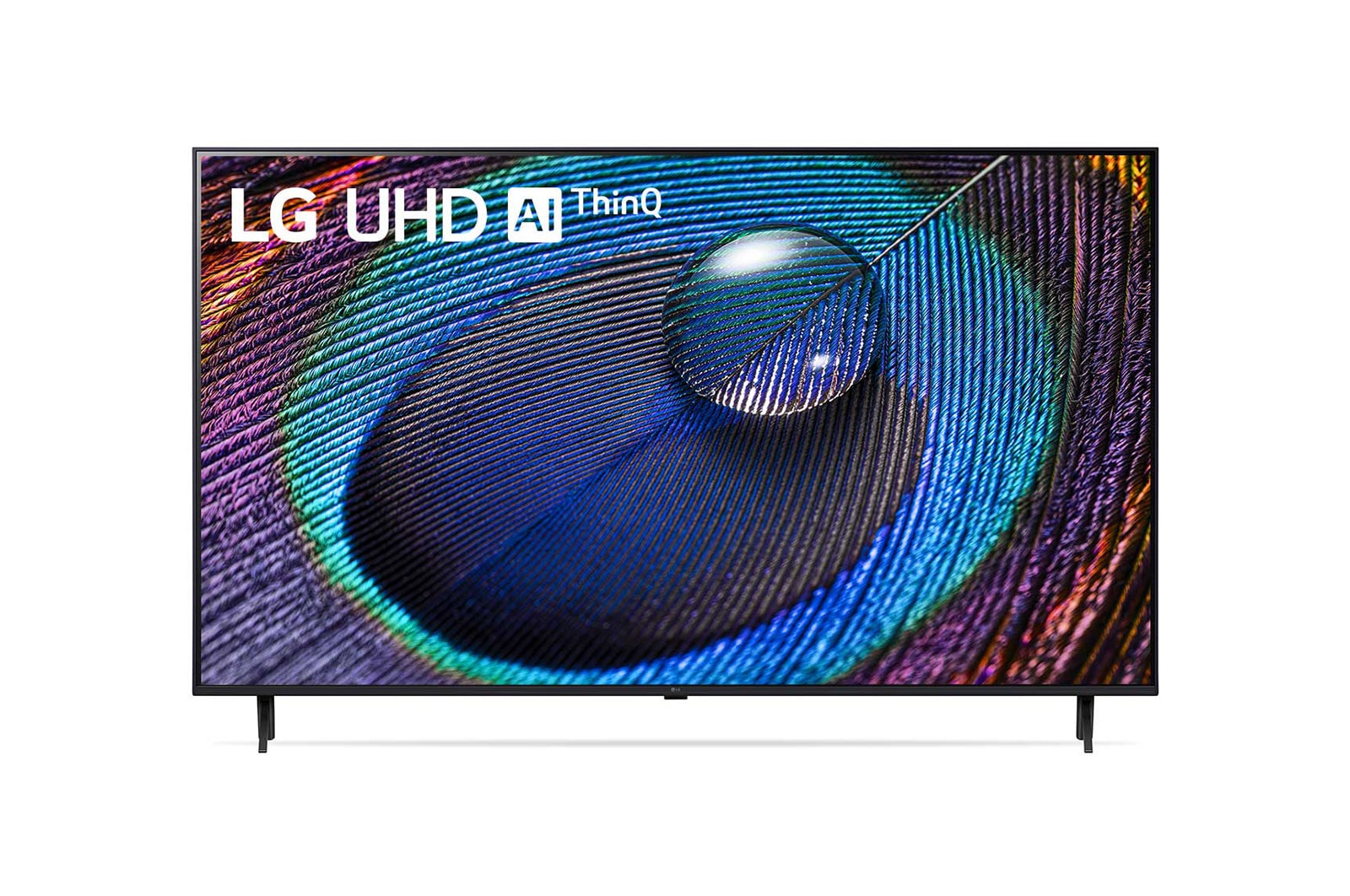 Una vista frontal del televisor LG UHD