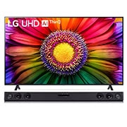Front view of TV and Soundbar