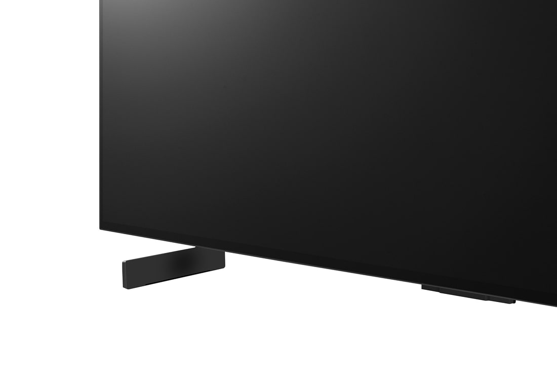 Close-up of LG OLED evo TV, OLED C4 from the base