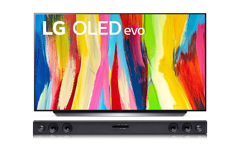 LG Pantalla LG OLED evo 48'' C2 4K Smart TV con ThinQ AI + LG Sound Bar SK1D, OLED48C2PSA.SK1D