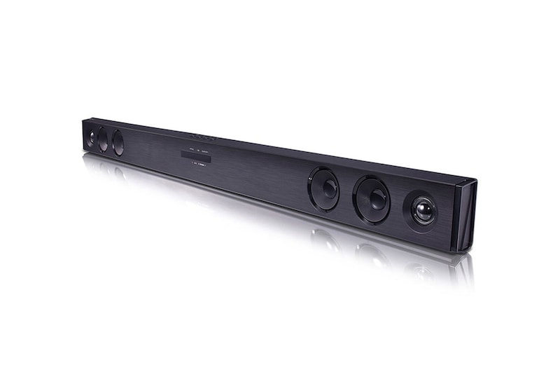 Side view with soundbar