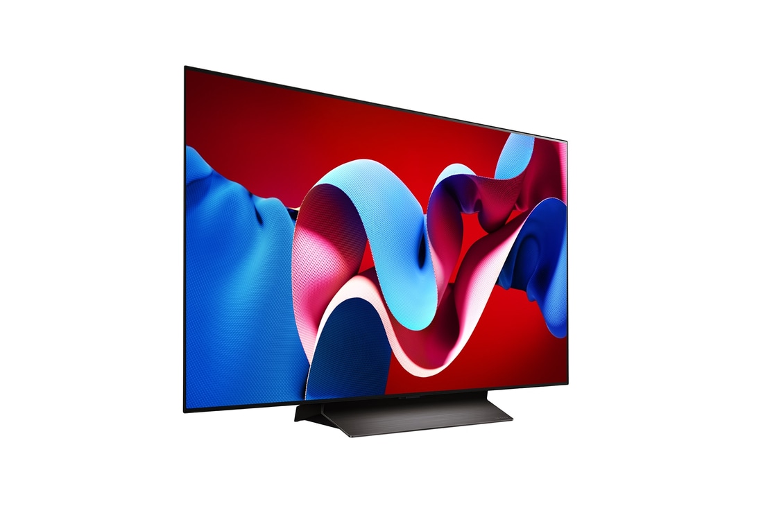 Right-facing side view of LG OLED evo TV, OLED C4