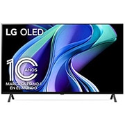 Vista frontal con LG OLED y 10 Years World No.1 OLED Emblem.