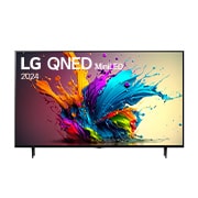Front view of LG QNED TV, QNED90
