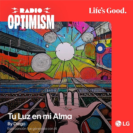 La portada del álbum Tu Luz en mi Alma, creada por Diego mediante IA.