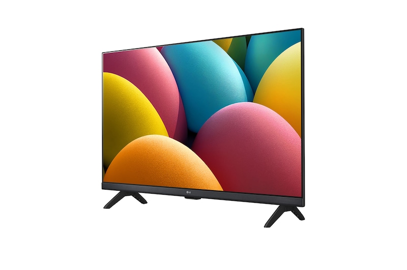 Slightly-angled left-facing side view of LG HD TV, LR60