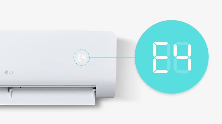 Smart LED muestra código de error 'E4'.