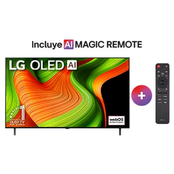 Pantalla 55 pulgadas LG AI OLED B5 4K Smart TV 2025 Vista Frontal OLED55B5PSA