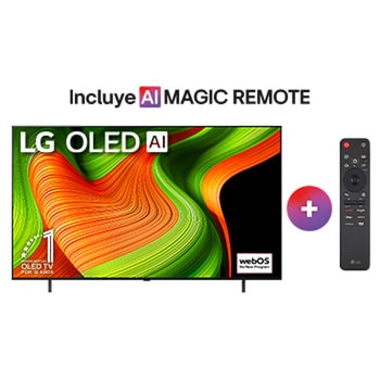 Pantalla 65 pulgadas LG AI OLED B5 4K Smart TV 2025 Vista Frontal OLED65B5PSA