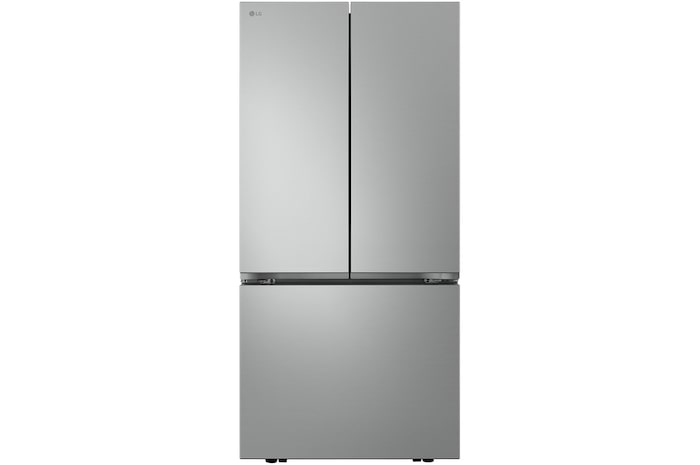 Front view of 589L Multi-door Fridge Freezer Prime Silver with DoorCooling, Multi air flow, ThinQ.