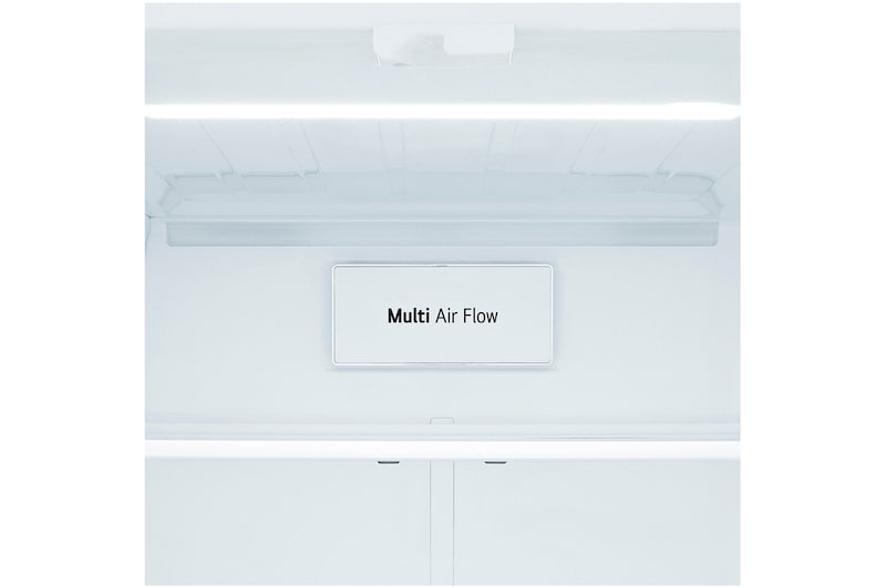 detailed view of the refrigerator compartment top