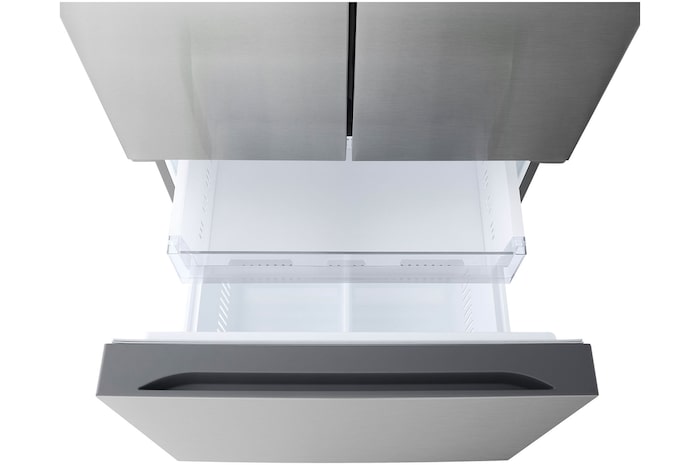 detailed view of the freezer interior