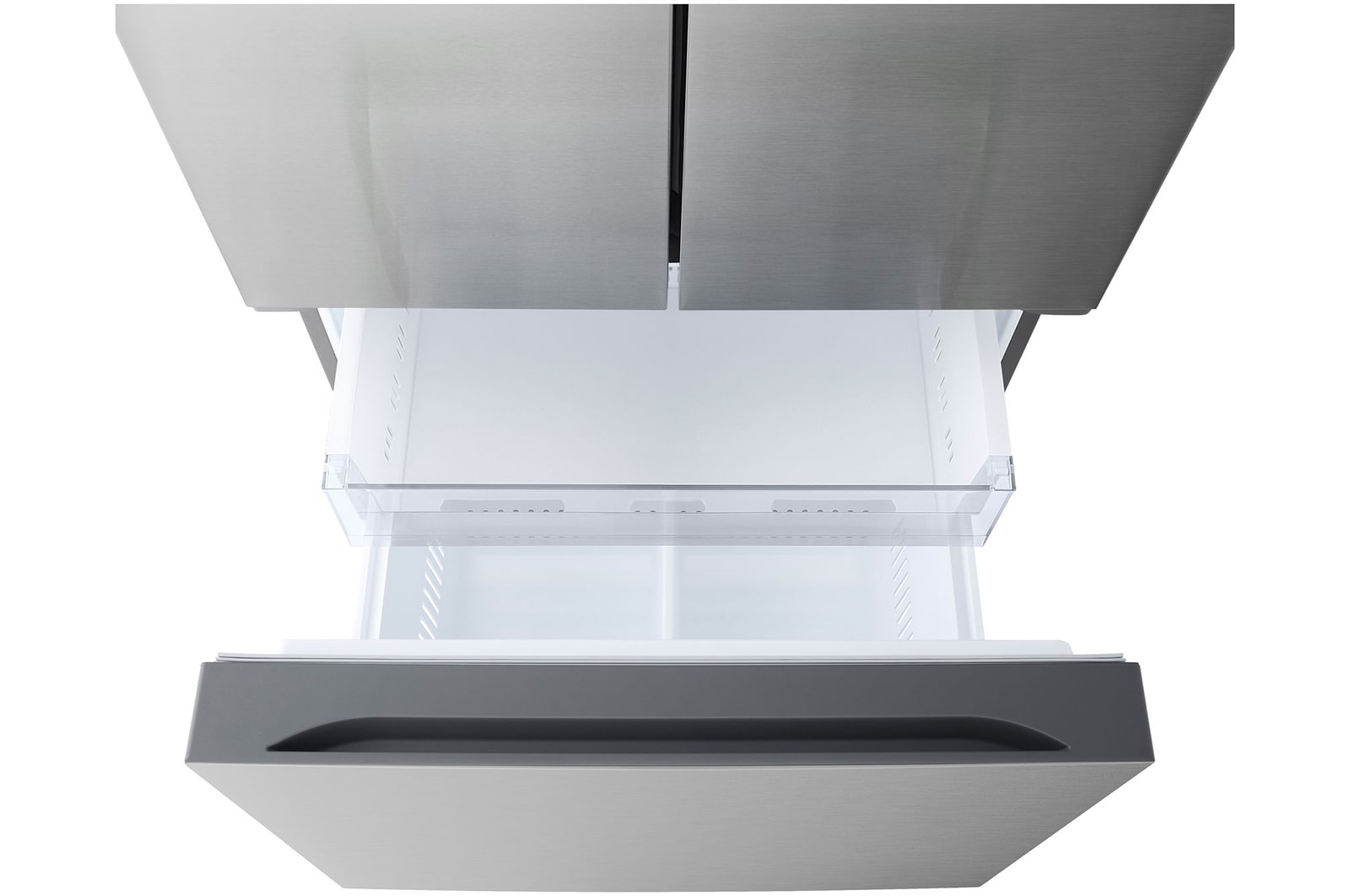 detailed view of the freezer interior