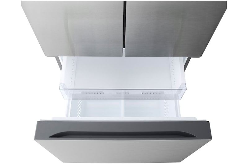 detailed view of the freezer interior