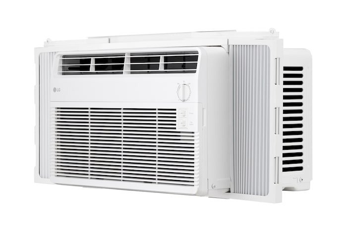 Back view of window air conditioner