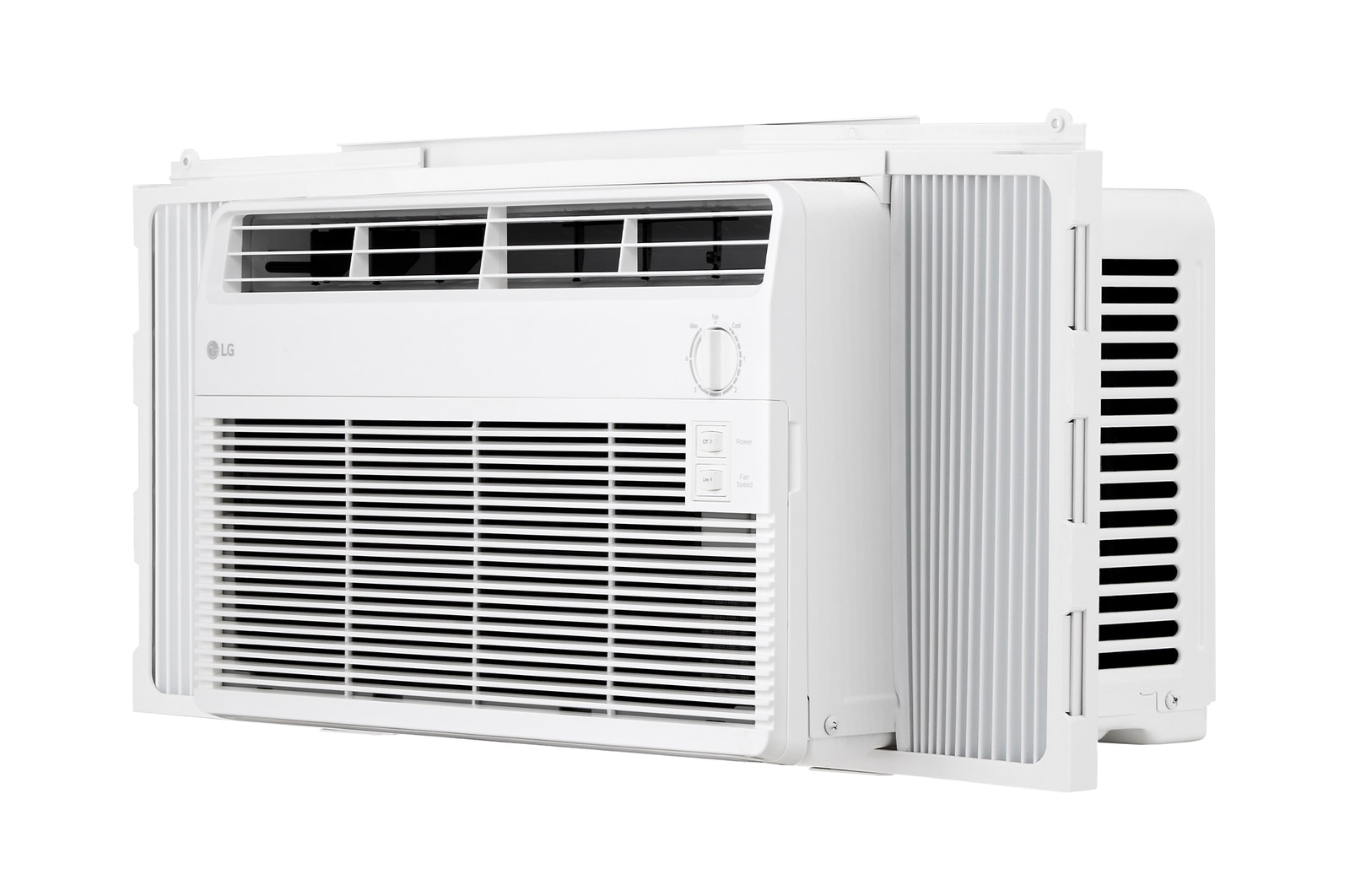 Back view of window air conditioner