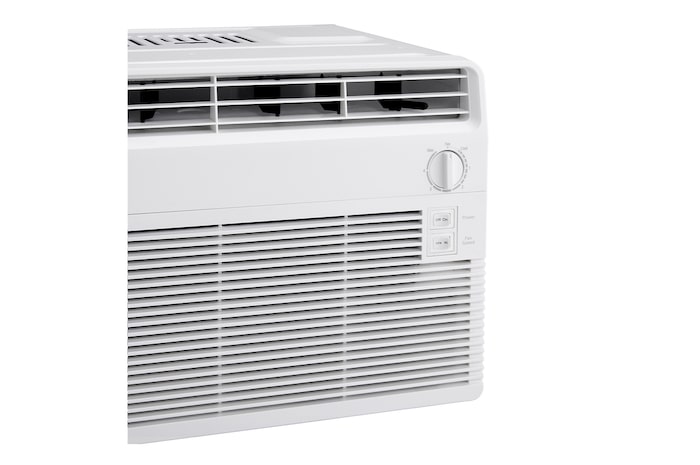 Side view of window air conditioner