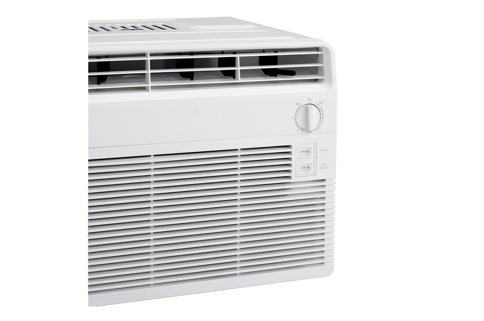 Side view of window air conditioner