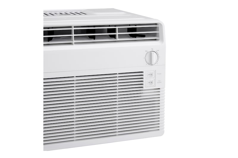Side view of window air conditioner