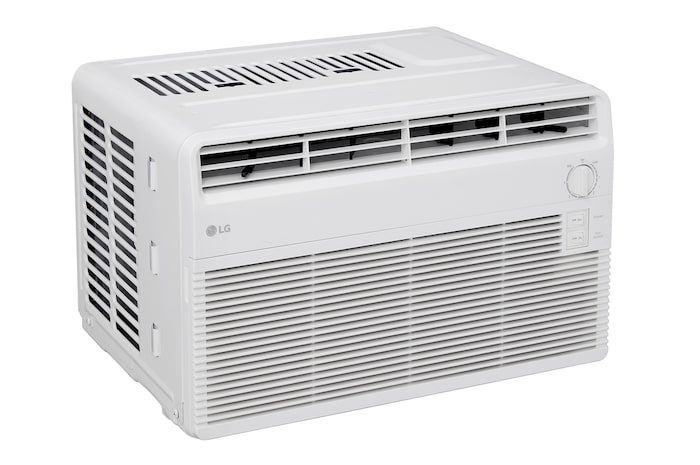 Back view of window air conditioner
