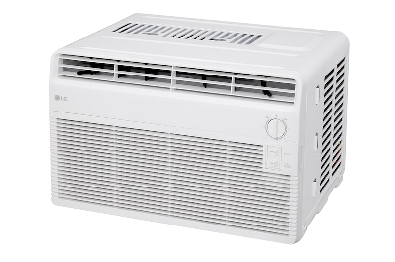 Back view of window air conditioner